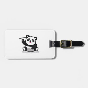 Etiqueta De Bagagem panda pequeno fofo