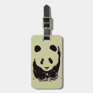 Etiqueta De Bagagem Panda Pop Art