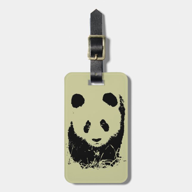 Etiqueta De Bagagem Panda Pop Art (Frente Vertical)