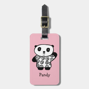 Etiqueta De Bagagem Pandy o Panda Personalizado