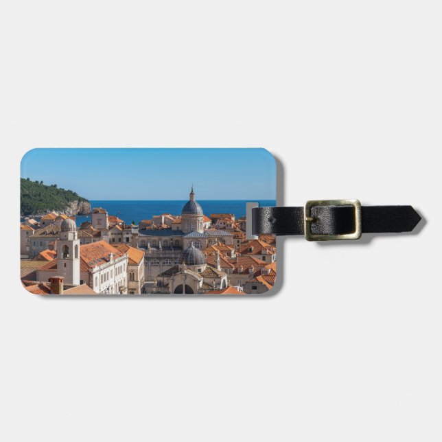 Etiqueta De Bagagem Panorama da cidade de Dubrovnik - Croácia (Frente Horizontal)