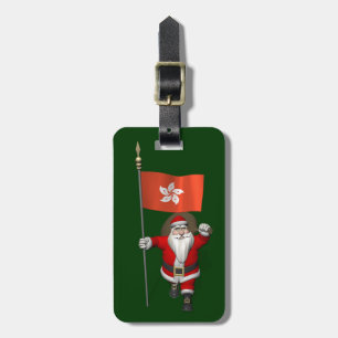 Etiqueta De Bagagem Papai Noel Com Alferes De Hong Kong