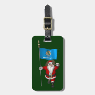 Etiqueta De Bagagem Papai Noel Com Alferes De Oklahoma