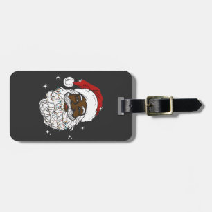 Etiqueta De Bagagem Papai Noel Negro Natal História Negra Xmas