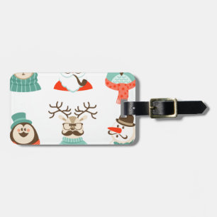 Etiqueta De Bagagem papais noeis de natal hipster