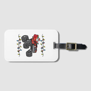 Etiqueta De Bagagem Papais noeis de Natal Monster Truck Boys Toddler Y