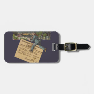 Etiqueta De Bagagem Papais noeis de Vintage - Letra de Natal