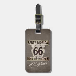 Etiqueta De Bagagem Papais noeis Monica Route 66