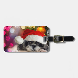 Etiqueta De Bagagem Papais noeis Shih Tzu Bagagem