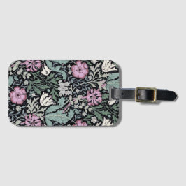 Etiqueta De Bagagem Papel de parede botânico vitoriano com papoula de 