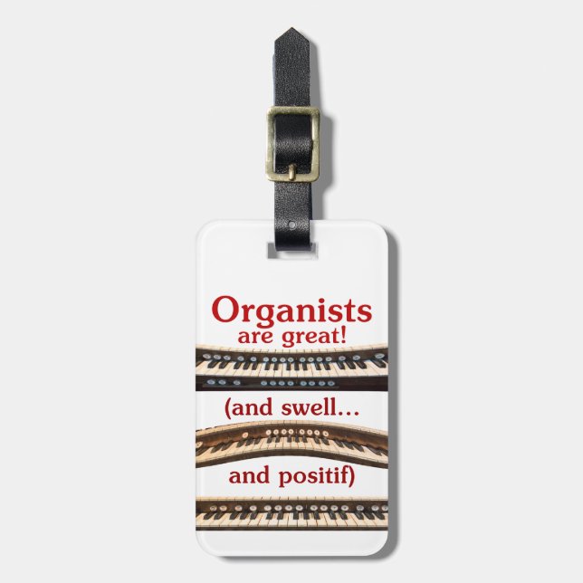 Etiqueta de bagagem para organista (Frente Vertical)