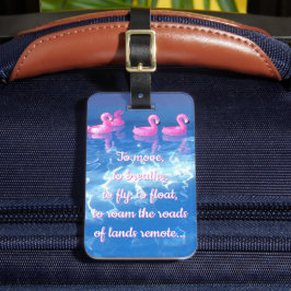 Etiqueta De Bagagem Para se mexer, para respirar... Citação de Viagem 