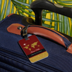 Etiqueta De Bagagem Para seu moderno Viagem de chic