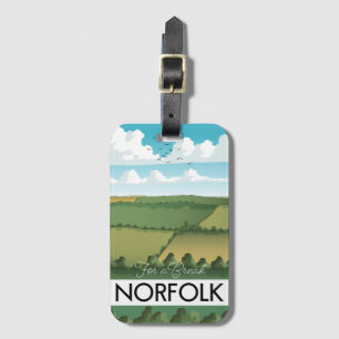 Etiqueta De Bagagem Para uma pausa Norfolk cartaz de viagem Café Two-T