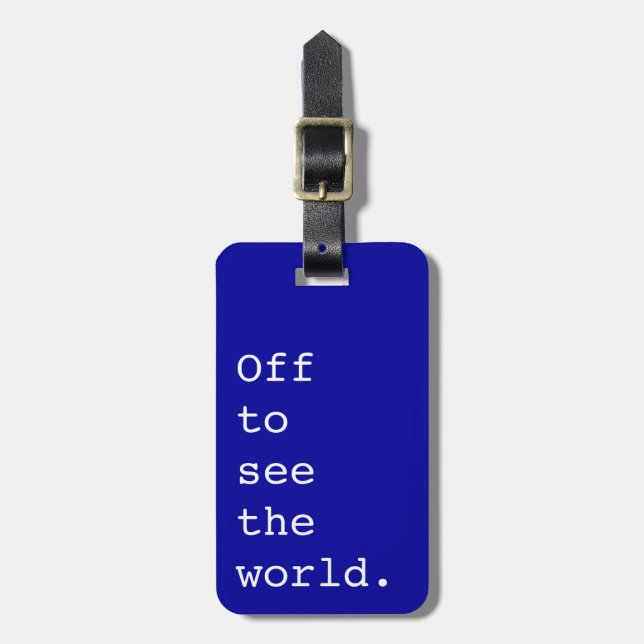 Etiqueta De Bagagem Para Ver O Mundo - (Frente Vertical)