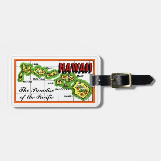 Etiqueta De Bagagem Paraíso do Havaí  (Frente Horizontal)