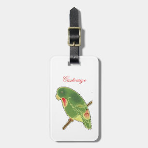 Etiqueta De Bagagem Parakeet verde tropical Thunder_Cove