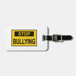 Etiqueta De Bagagem Parar Símbolo de Bullying Amarelo