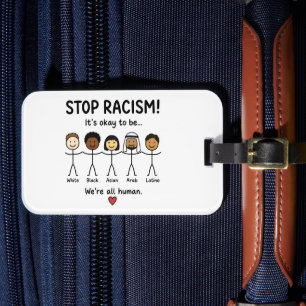 Etiqueta De Bagagem Pare o racismo somos todos humanos