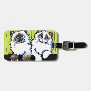 Etiqueta De Bagagem Pares dos gatos de Ragdoll de Fora-Trela Art™ da