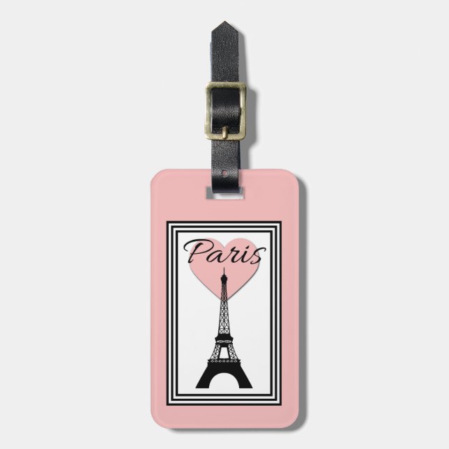 Etiqueta De Bagagem Paris (Frente Vertical)