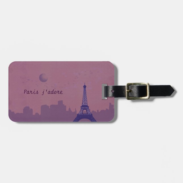 Etiqueta De Bagagem Paris j'adore (Frente Horizontal)