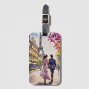 Etiqueta De Bagagem Paris na primavera