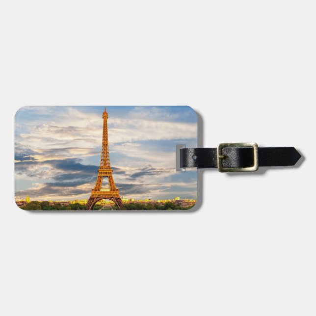 Etiqueta De Bagagem Paris / Torre Eiffel (Frente Horizontal)