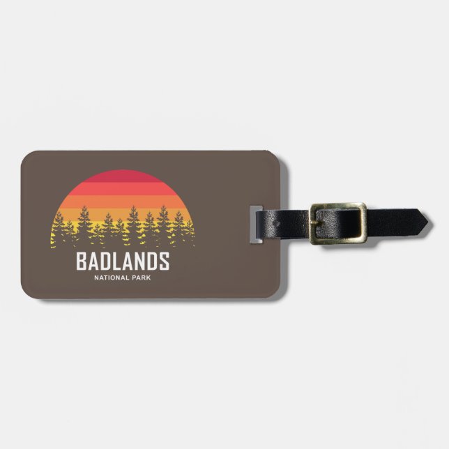 Etiqueta De Bagagem Parque Nacional Badlands (Frente Horizontal)