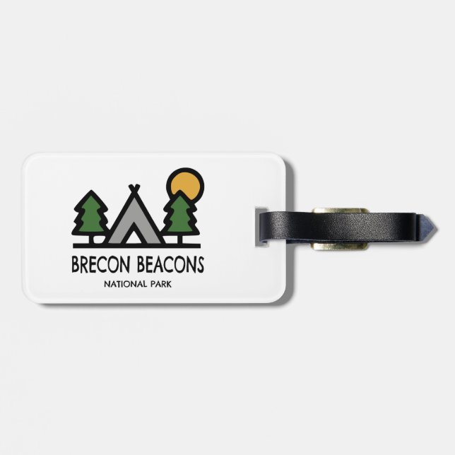 Etiqueta De Bagagem Parque Nacional Brecon Beacons (Traseira Horizontal)