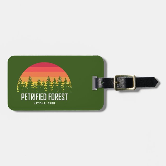 Etiqueta De Bagagem Parque Nacional da Floresta Petrificada (Frente Horizontal)