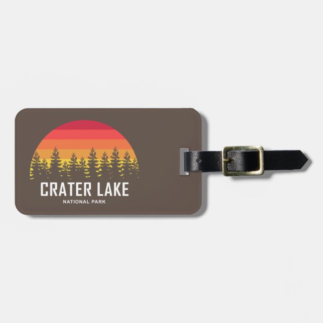 Etiqueta De Bagagem Parque Nacional do Lago Crater (Frente Horizontal)