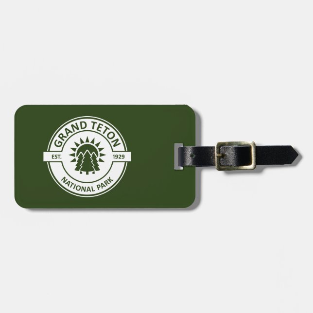 Etiqueta De Bagagem Parque Nacional Grand Teton (Frente Horizontal)