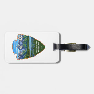 Etiqueta De Bagagem Parque Nacional Grand Teton Wyoming Arrowhead