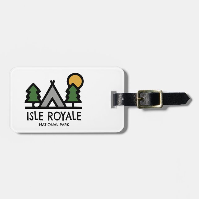 Etiqueta De Bagagem Parque Nacional Isle Royale (Frente Horizontal)