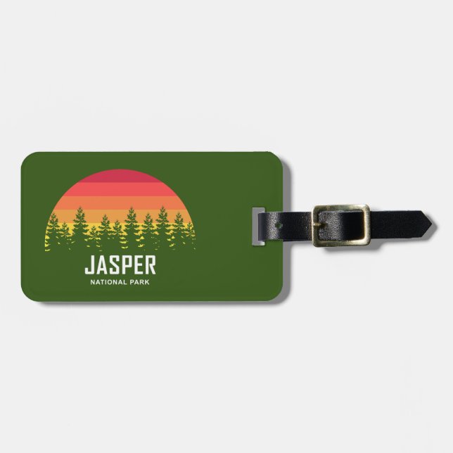 Etiqueta De Bagagem Parque Nacional Jasper (Frente Horizontal)
