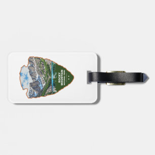 Etiqueta De Bagagem Parque Nacional Rocky Mountain Colorado Arrowhead