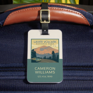 Etiqueta De Bagagem Parque Nacional Vulcânico de Lassen Estrada