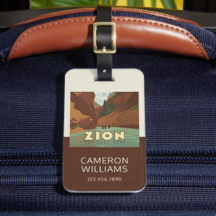Etiqueta De Bagagem Parque Nacional Zion Estreitos