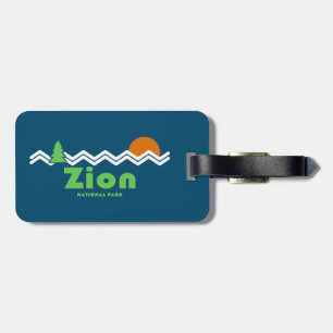 Etiqueta De Bagagem Parque Nacional Zion Retro