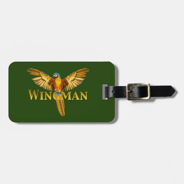 Etiqueta De Bagagem Parrot Wingman (Frente Horizontal)