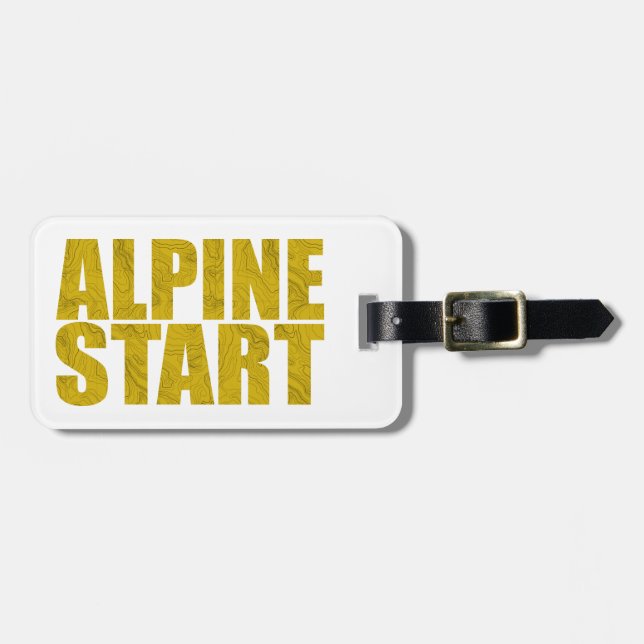 Etiqueta De Bagagem Partida Alpina (Topo) (Frente Horizontal)