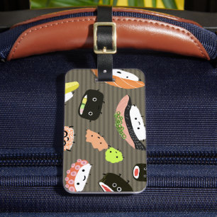 Etiqueta De Bagagem Partido Sushi - Cute Sashimi e Sushi Rolls