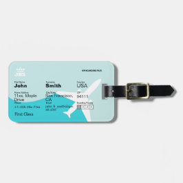 Etiqueta De Bagagem Passagem do embarque de avião