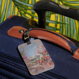 Etiqueta De Bagagem Pássaro Estrelinha-cinza