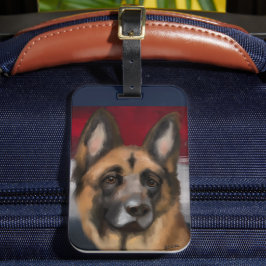 Etiqueta De Bagagem Pastor Alemão     