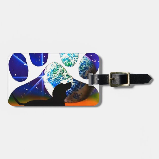 Etiqueta De Bagagem Pata do Dachshund (Frente Horizontal)