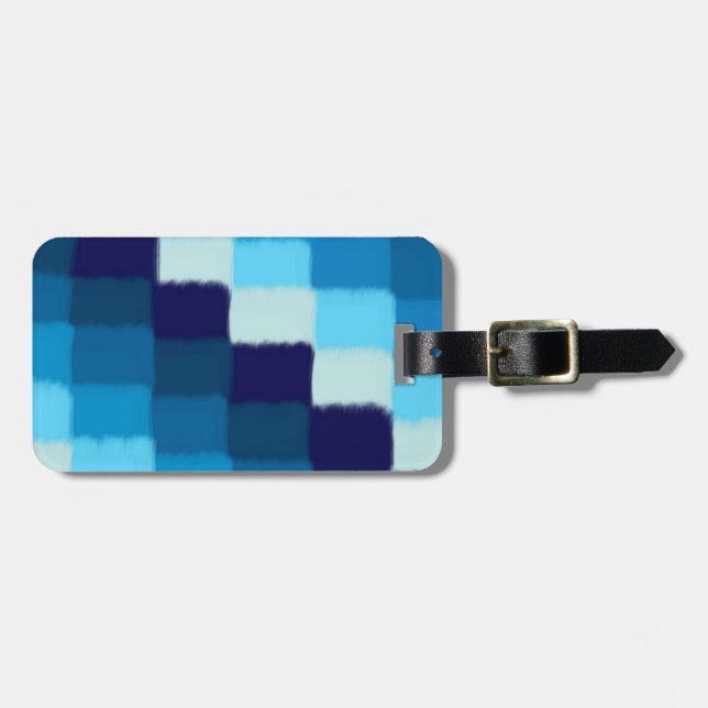 Etiqueta De Bagagem Patch Azul (Frente Horizontal)