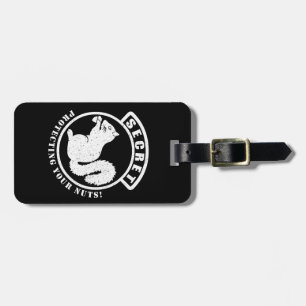 Etiqueta De Bagagem Patch de Esquilo Secreto Protegendo Seus Loucos