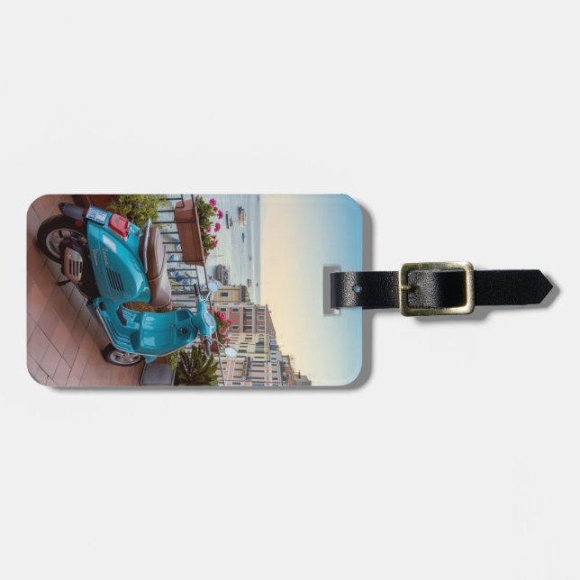 Etiqueta De Bagagem Patinete italiano à beira-mar - Viagem Adventure (Frente Horizontal)